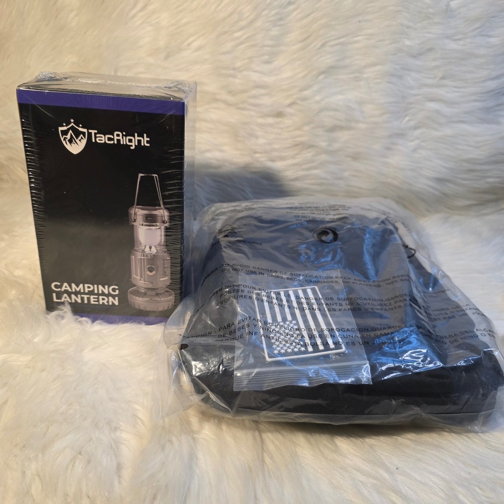 TacRight Camping Lantern Tactical Shoulder Bag Bundle Solar Rechargeable NEW